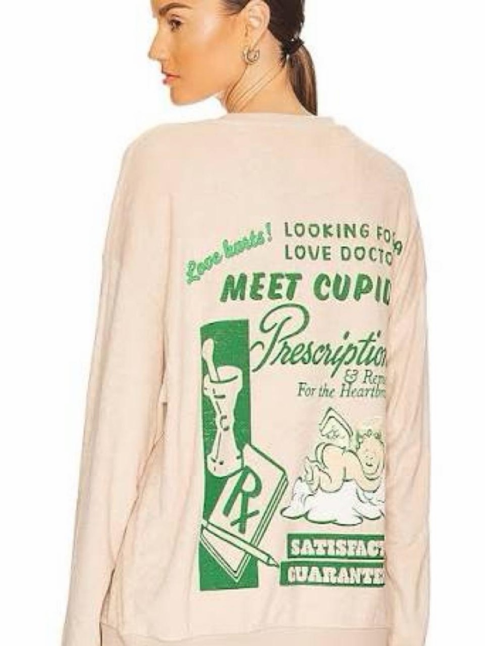 Boys Lie Cream Scoop Neck Pullover with Green Graphic & Pants - Picture 1 of 4